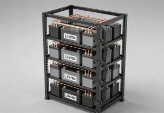 Modular LiFePO4 battery rack