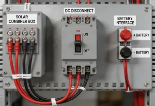 Solar combiner and battery interface
